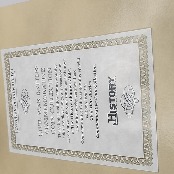 History Channel Civil War Battles Commemorative Coin Collection 2 Coins - Picture 2 of 8